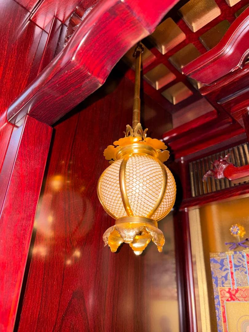 【特大セール中！】唐木仏壇・紫檀調 16号 本体+仏具セット