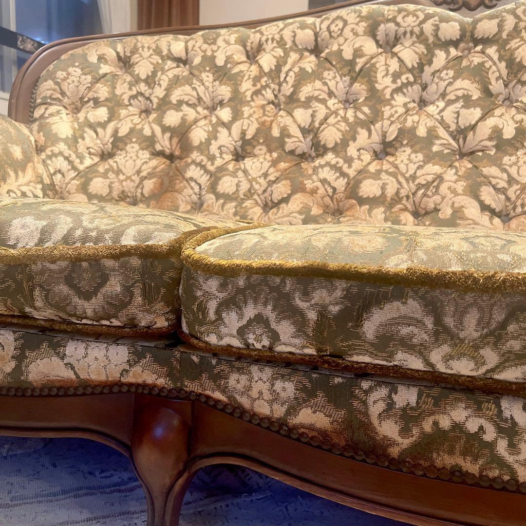 1960'sアメリカ製ヴィンテージソファー クラシック ジャガード アンティーク