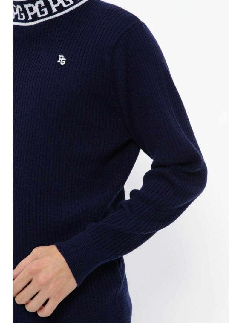 【新品】パーリーゲイツ ウール＆カシミヤ ニットプルオーバー ネイビー サイズ２