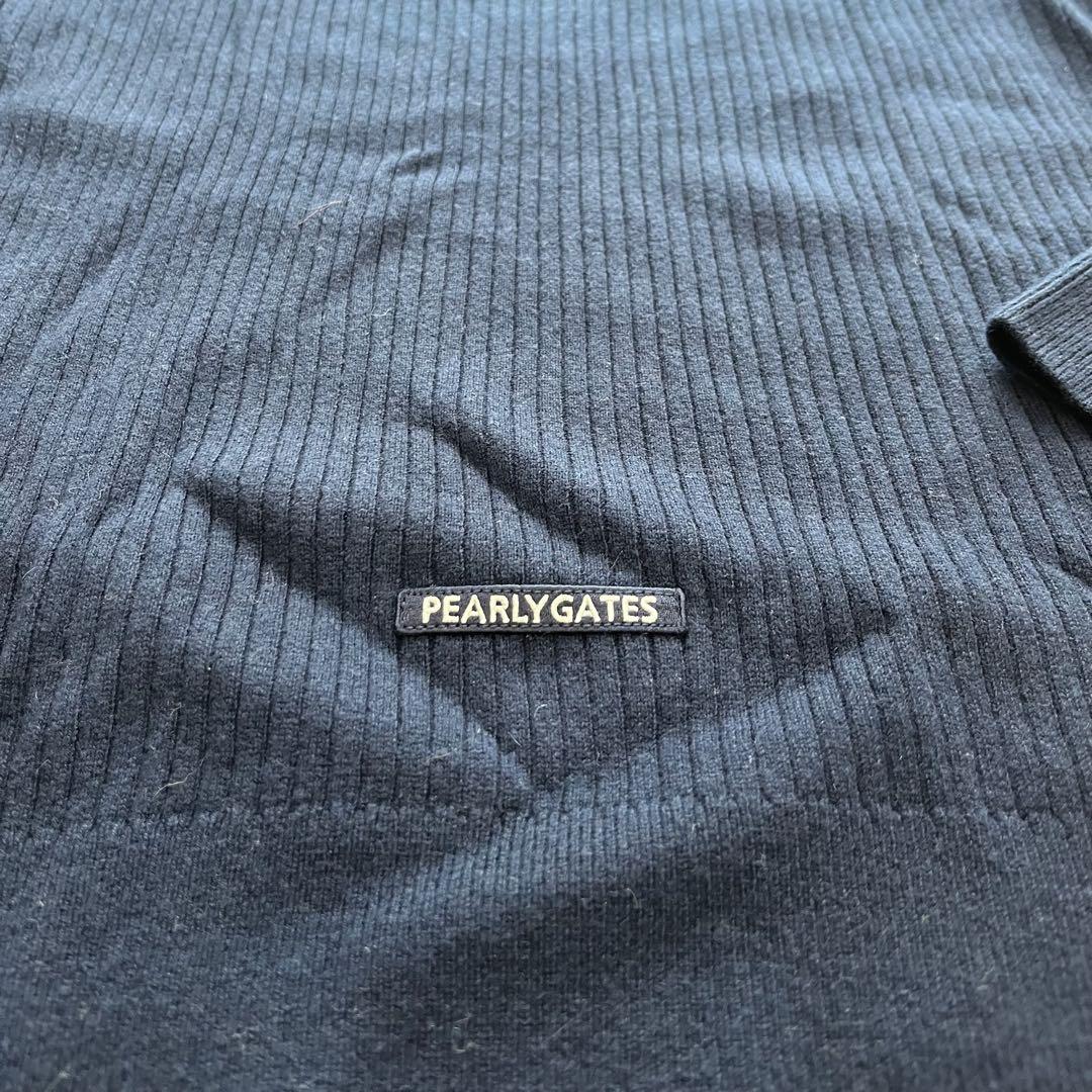 【新品】パーリーゲイツ ウール＆カシミヤ ニットプルオーバー ネイビー サイズ２