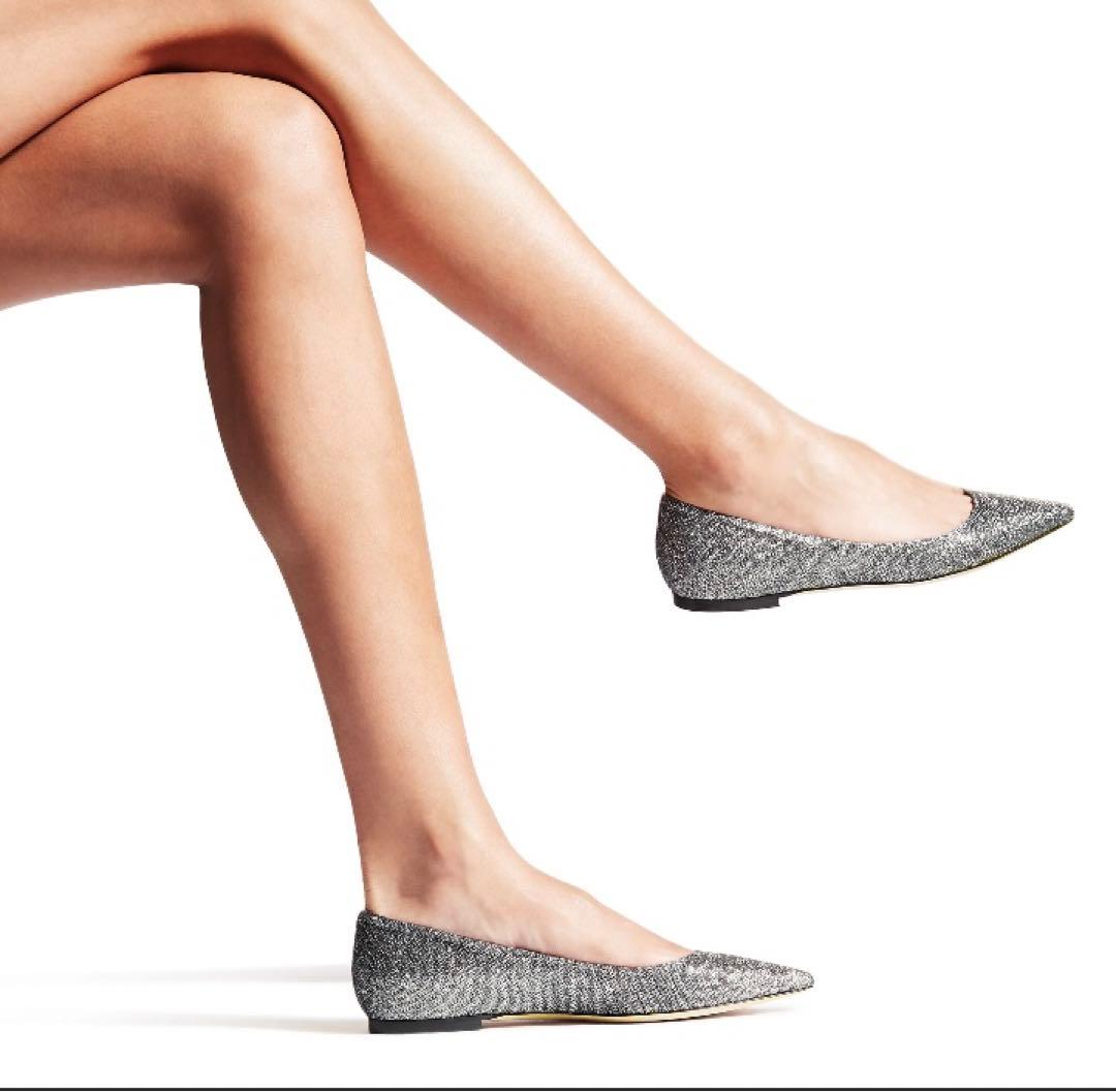 専用です☆ジミーチュウ ☆グリッターフラットパンプス39未使用