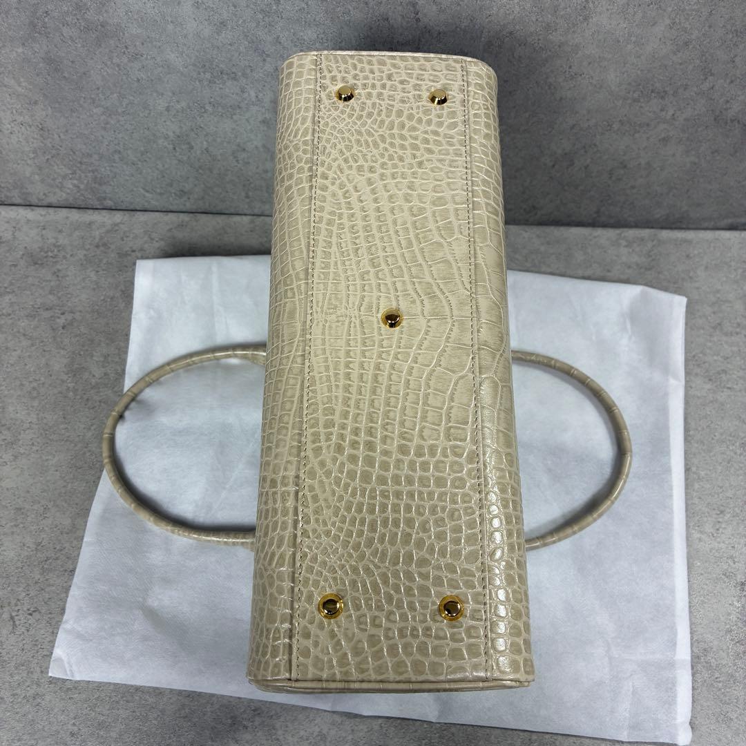 l*t様 未使用✨HAMANO 濱野皮革工藝　クロコ　フォーマル バッグ