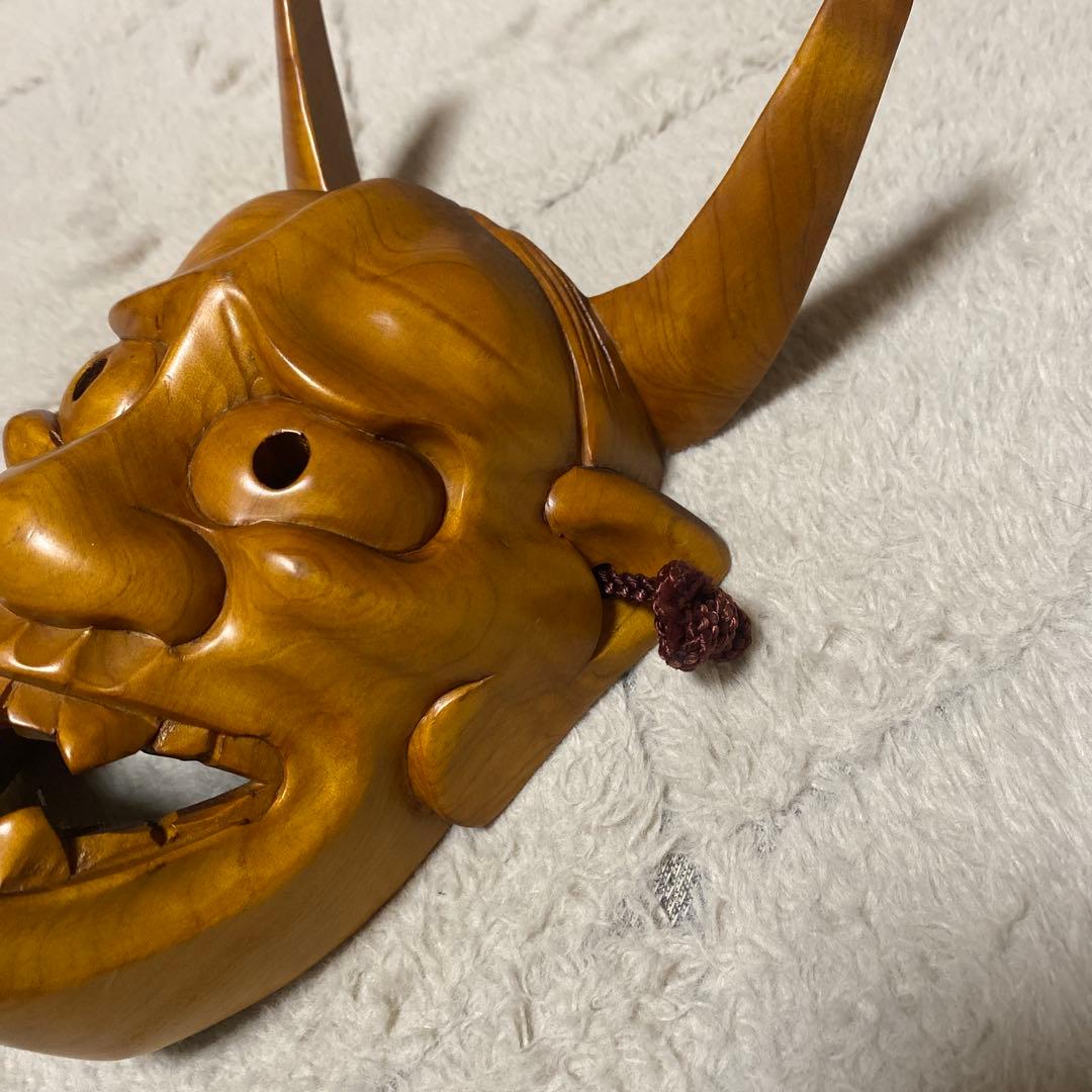 木彫り般若 能面 お面