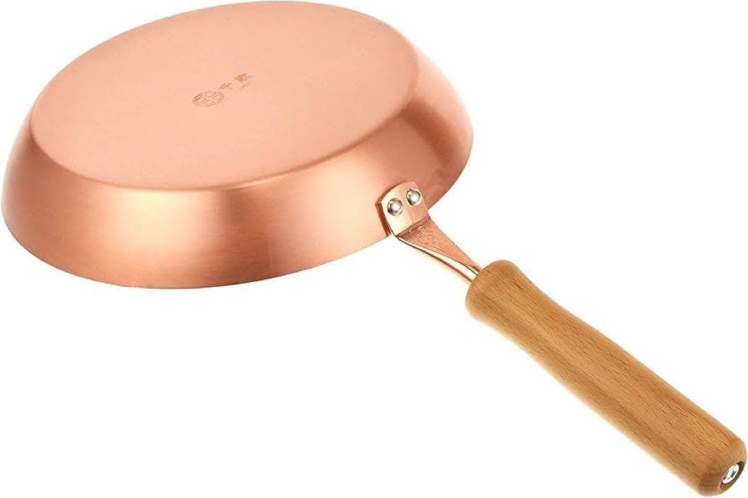 フライパン＆両手鍋3点セット ガス火専用 千歳 ガラス蓋付き 銅製 日本製 純銅