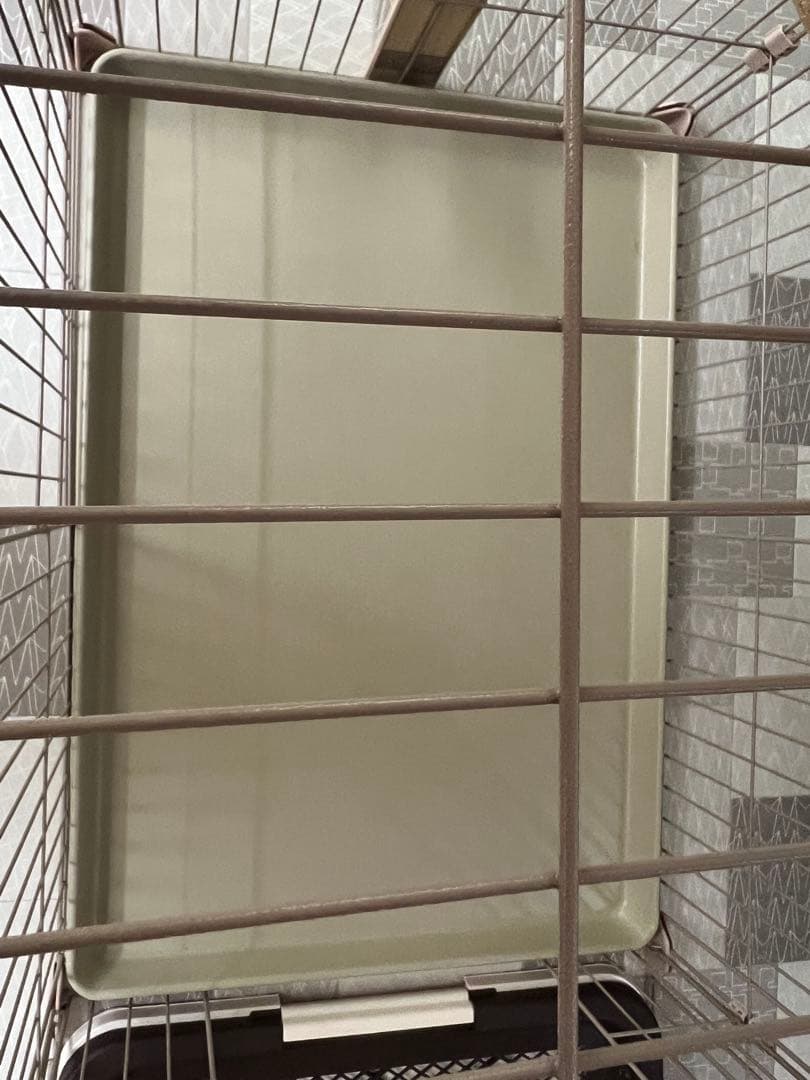 ペットサークル　ケージ　仕切りあり　屋根付き