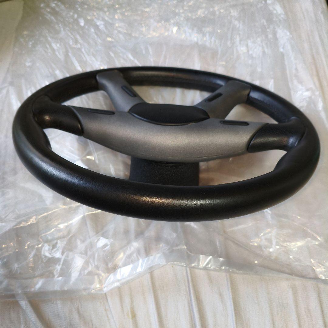 h*e様 ステアリングホイール 3本スポーク 黒/グレー