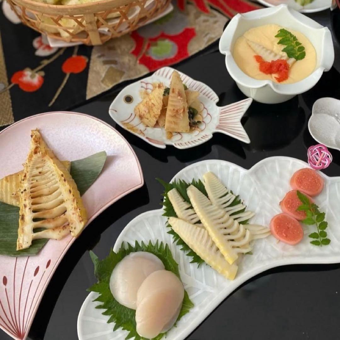 【新品】【大人気】有田焼幸楽窯　錦銀松葉形前菜皿3枚セット　縁起物