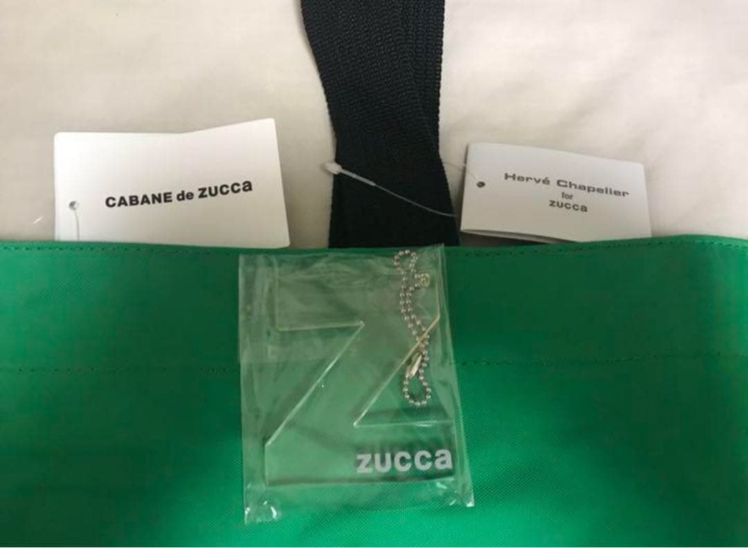エルベシャプリエ　ZUCCA CABANE 折りたたみバッグ 緑色
