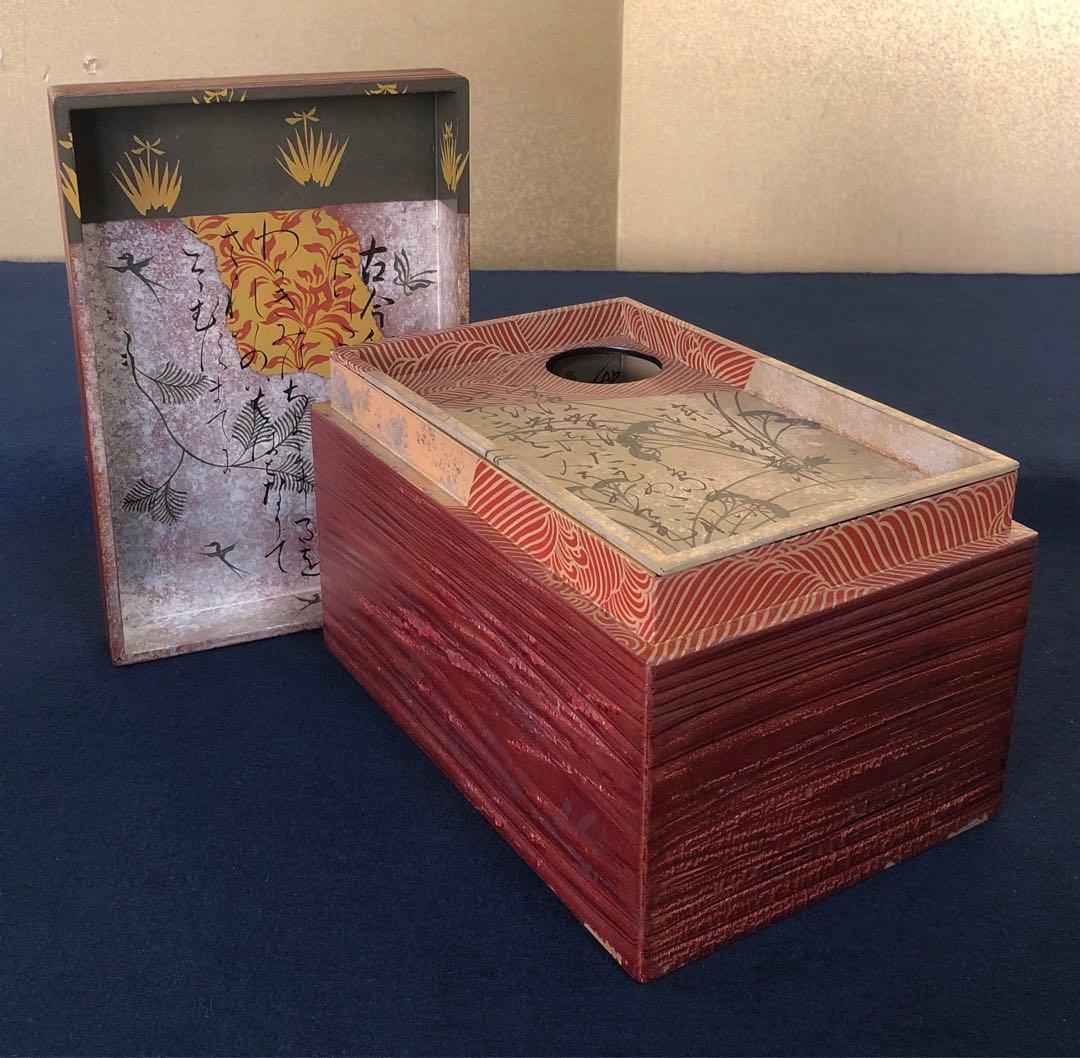 《R》茶道具 歌切蒔絵 茶箱 井田宣秋作 共箱 260205く5