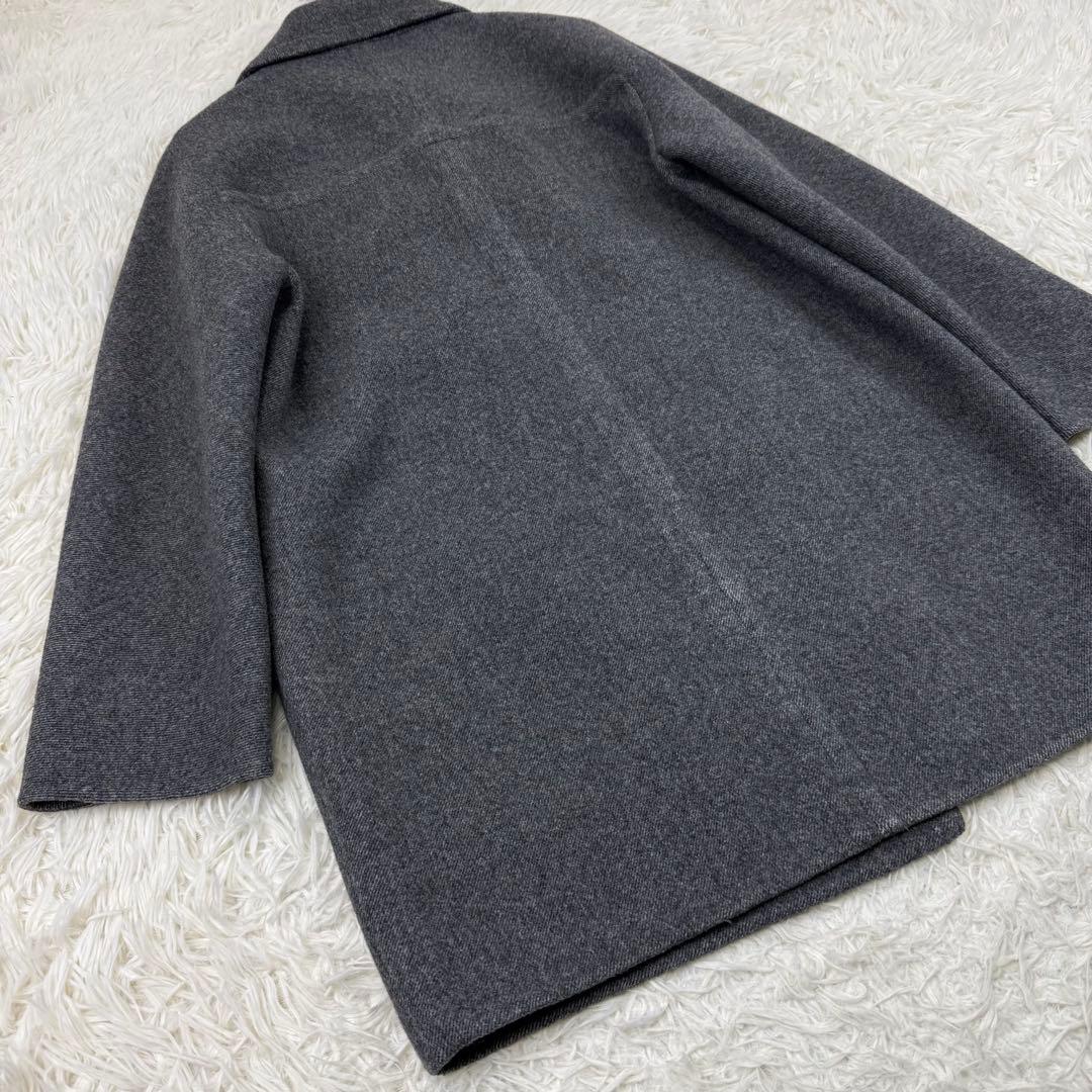 美品 伊製 AGNONA アニオナ ウールコート コクーン 絹 アンゴラ 一枚袖