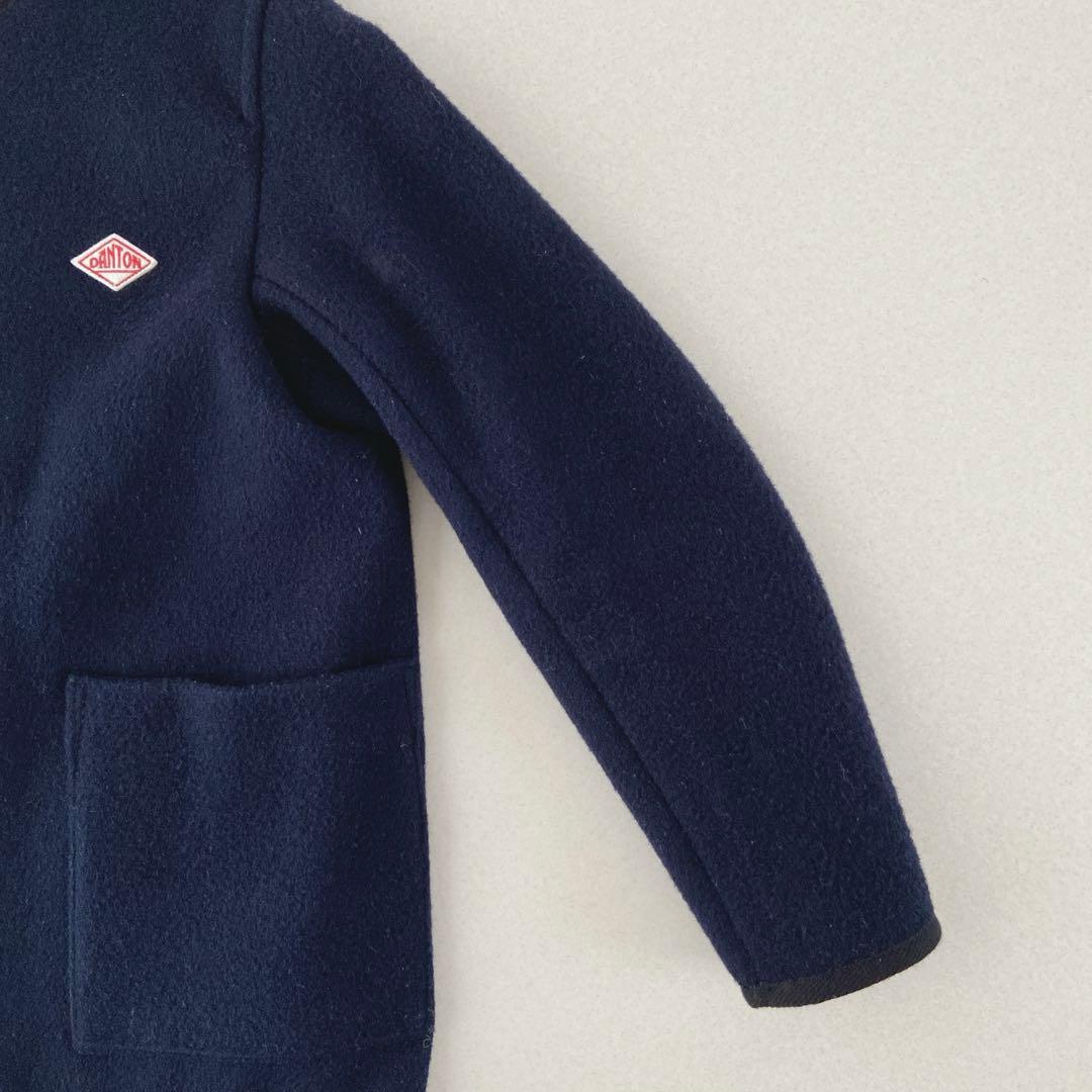 【DANTON】ダントン　近年　ノーカラー　ウールコート　ジャケット　日本製