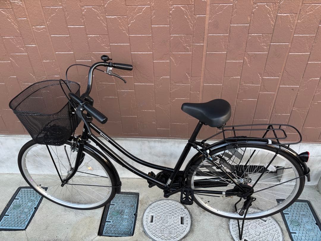 シティサイクル ブラック メッシュバスケット付き