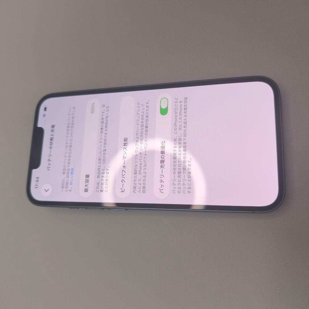 ほぼ未使用　iPhone14 128GB　ブルー　バッテリー100%