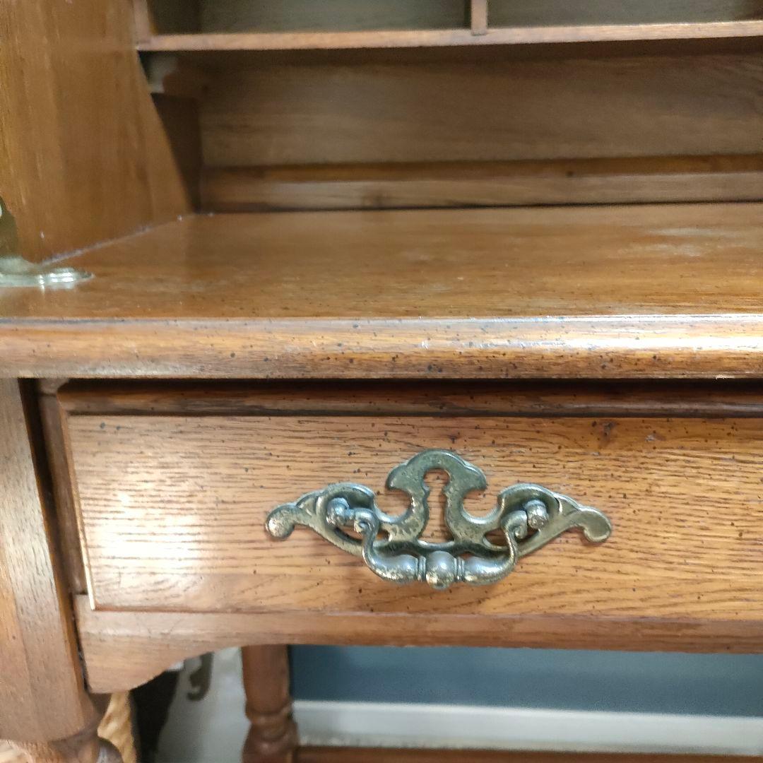 アンティーク・ロールトップデスク(蛇腹) 開閉式スライドシャッター