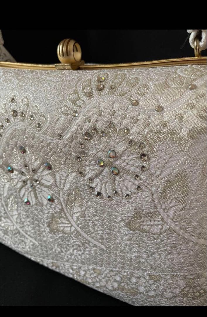 ホワイト和装用バッグと草履セット（沙織ブランド）