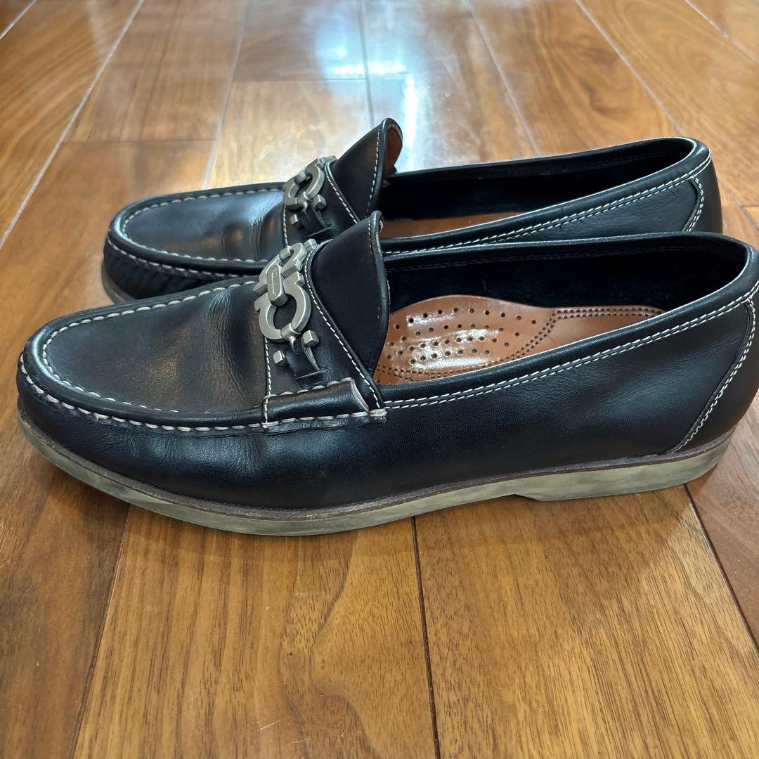 【美品】Salvatore Ferragamo 黒 レザー ローファー/ブラック