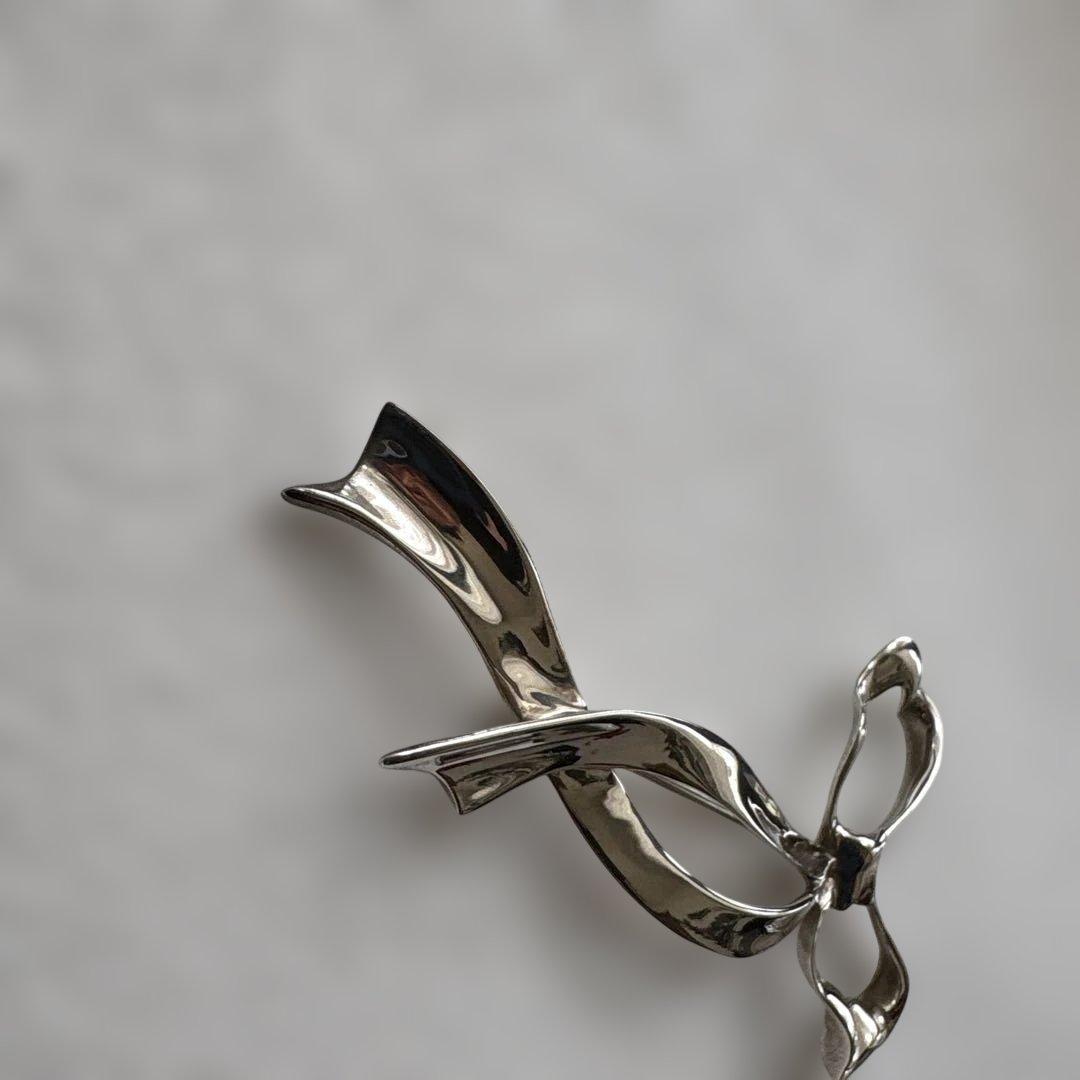 ✨TIFFANY brooch✨ティファニーブローチ SV925 リボン ピン