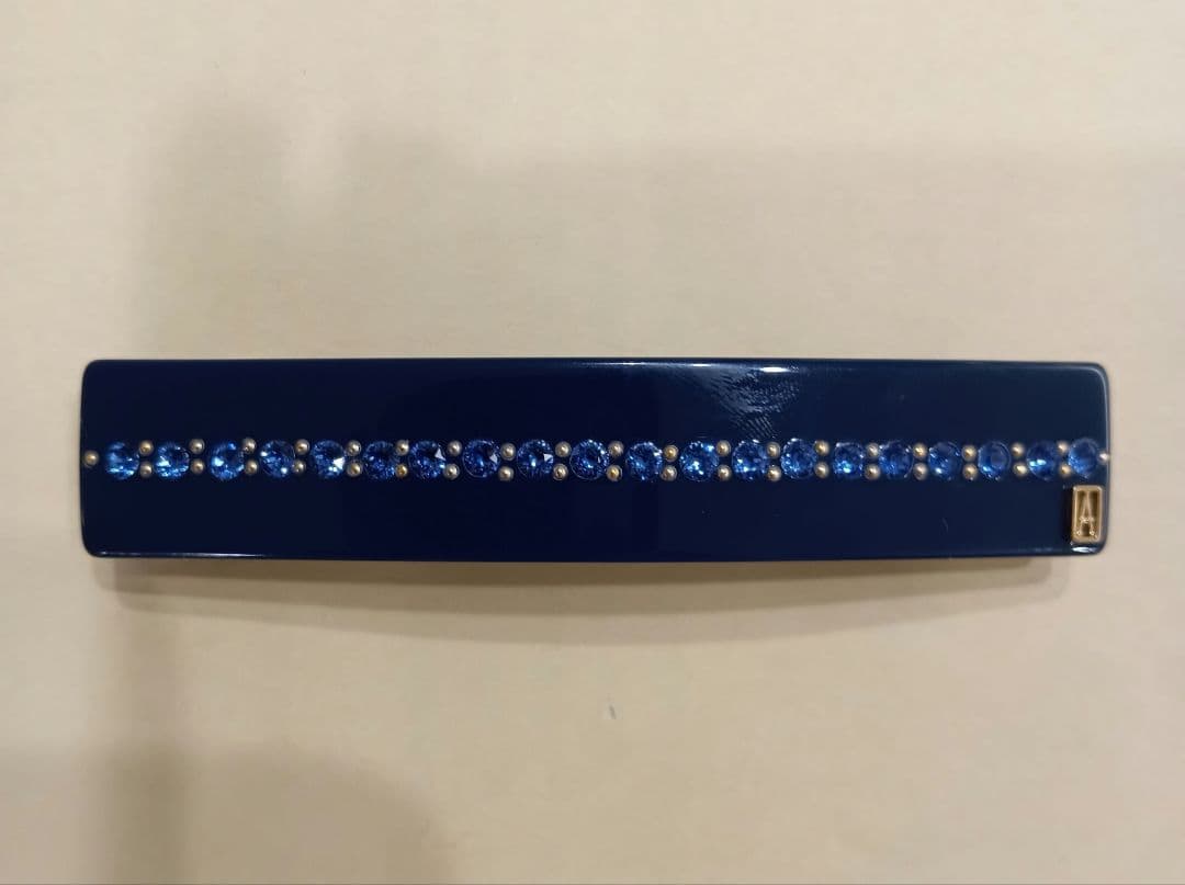 ALEXANDRE DE PARIS ダークブルー ヘアクリップ