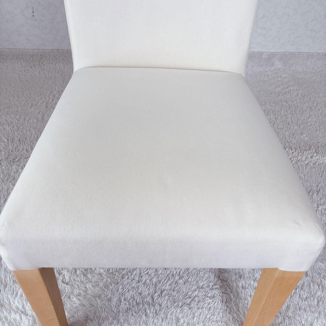 廃番】無印良品 MUJI ダイニングチェア 天然木ブナ材　無垢材 カバー付き