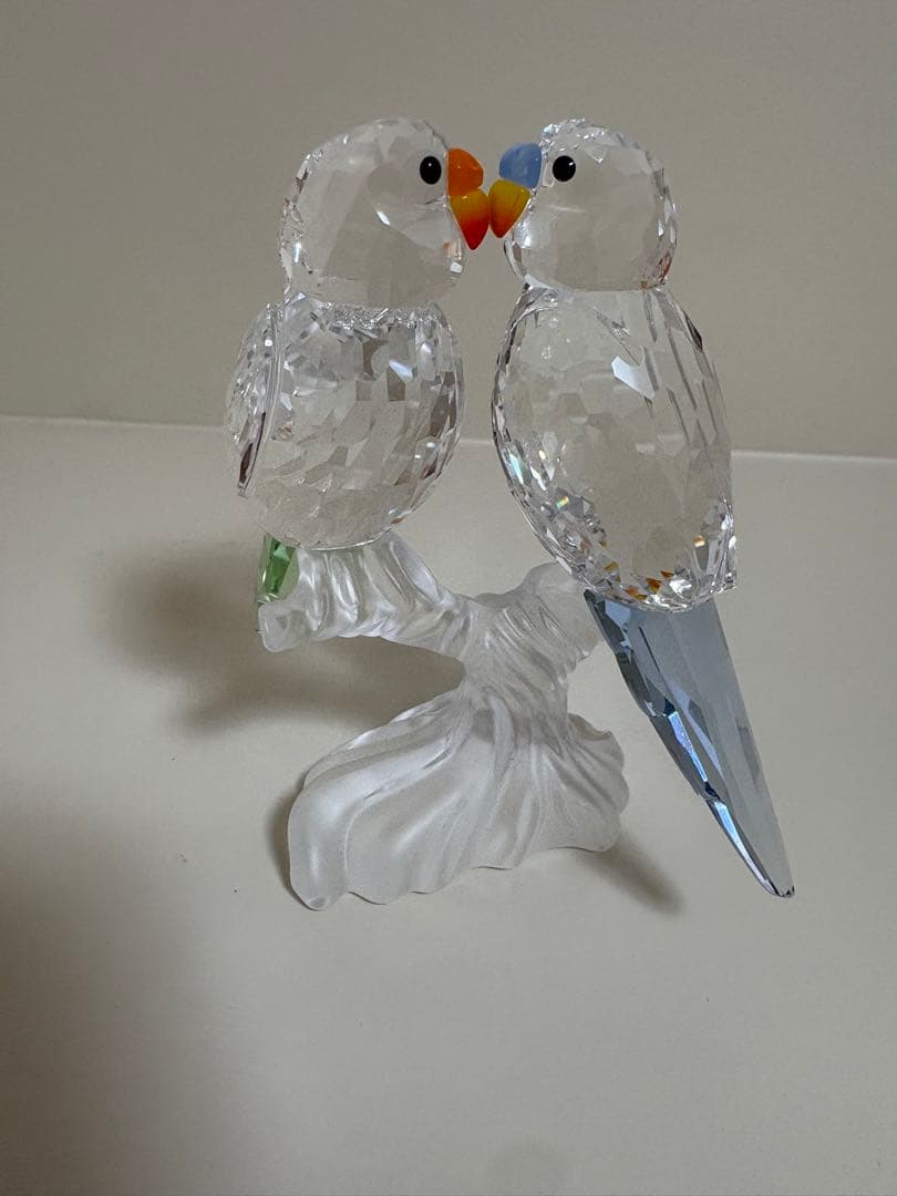 スワロフスキー　インコの置物