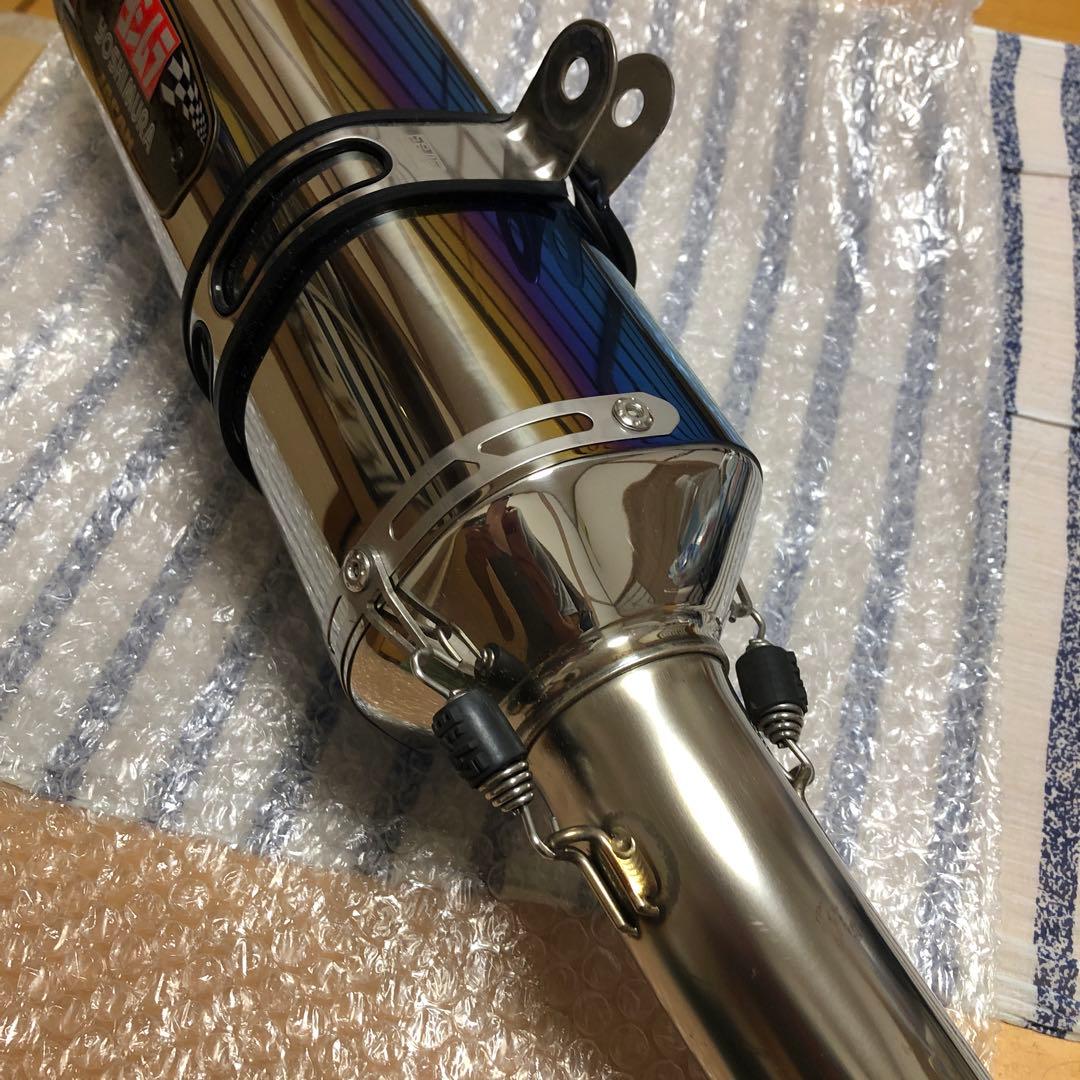 Ｖストローム２５０用ヨシムラ Ｒ77 Ｓチタンブルーカーボンエンドマフラー