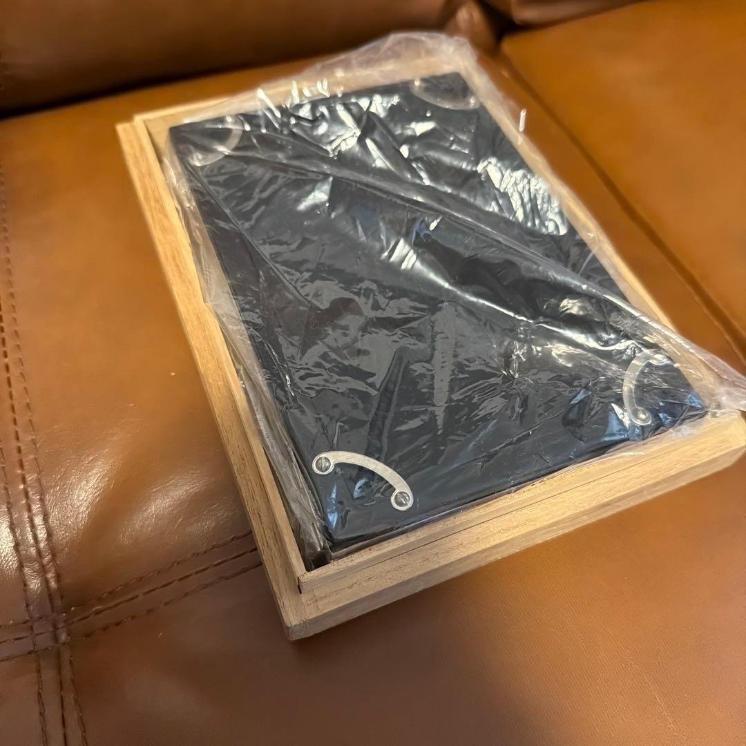 シルバー　二重フォトフレーム　木製、ガラス板　アンティーク