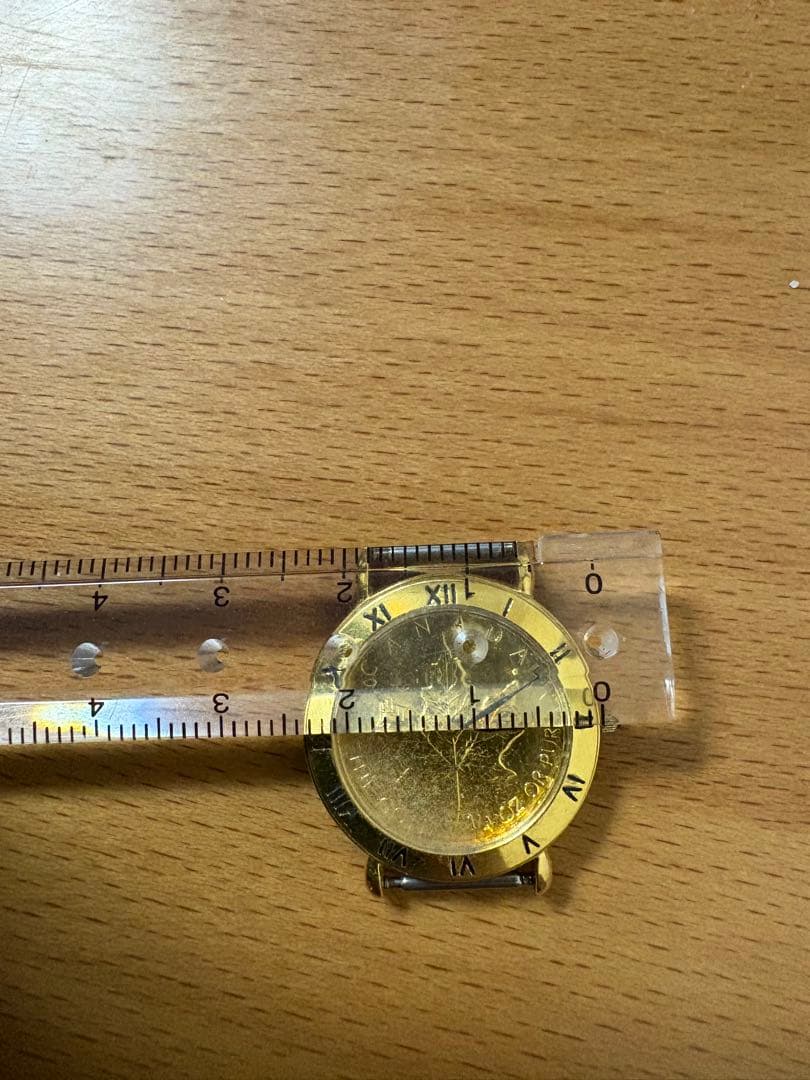 メイプルリーフ金貨埋込1/4oz腕時計スイスNivada社30年以上前の古腕時計
