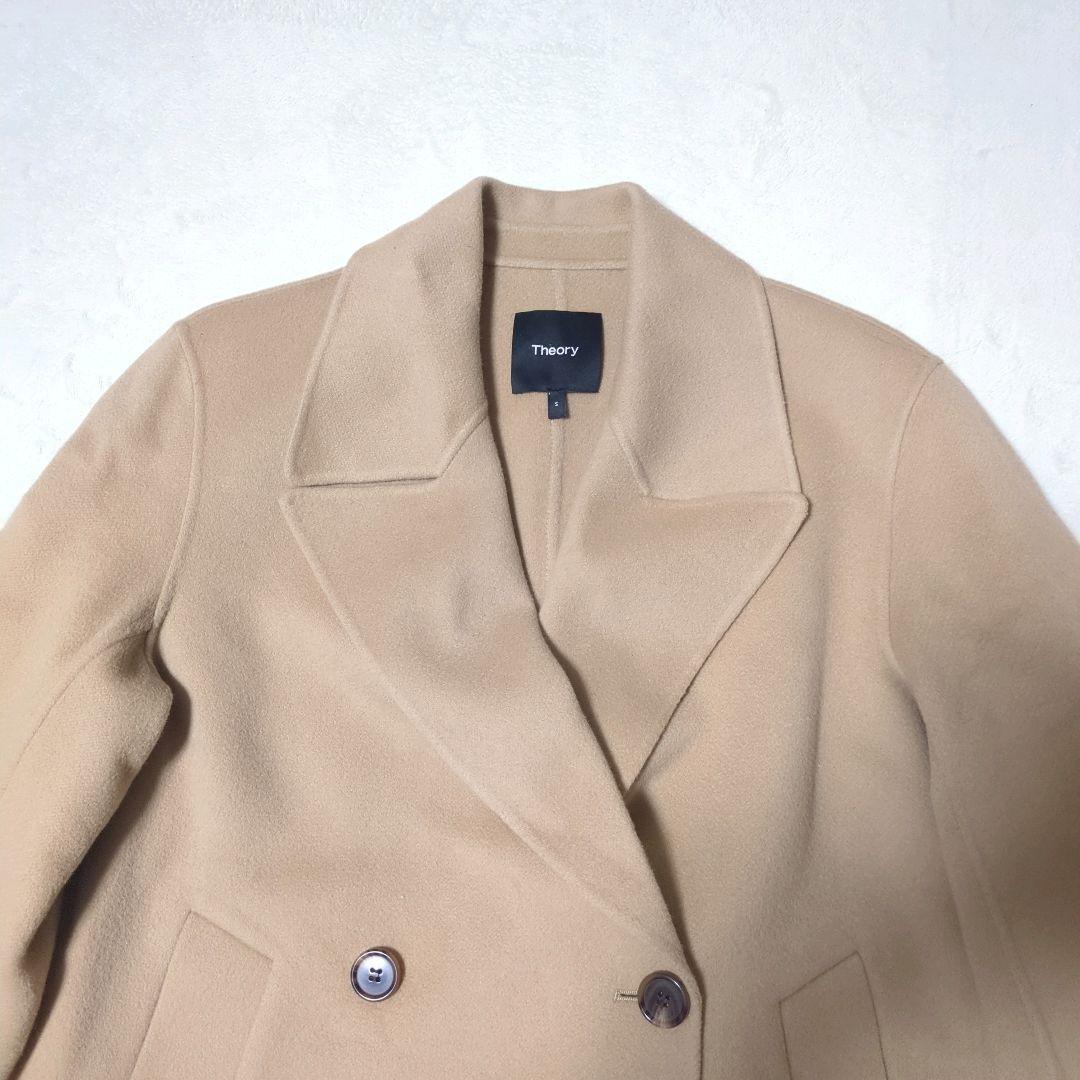 美品 theory ダブルブレスト ウール カシミヤ Pコート 2025年S
