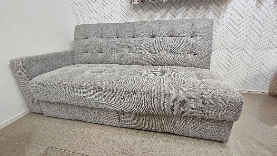 たっぷり収納付きソファーベッド(２～3人がけ、中古品)