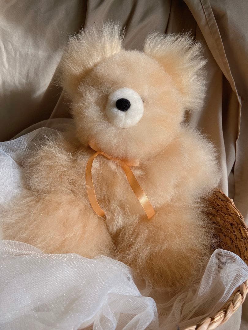 ふわふわアルパカテディベア (ペルー直輸入) ベージュ