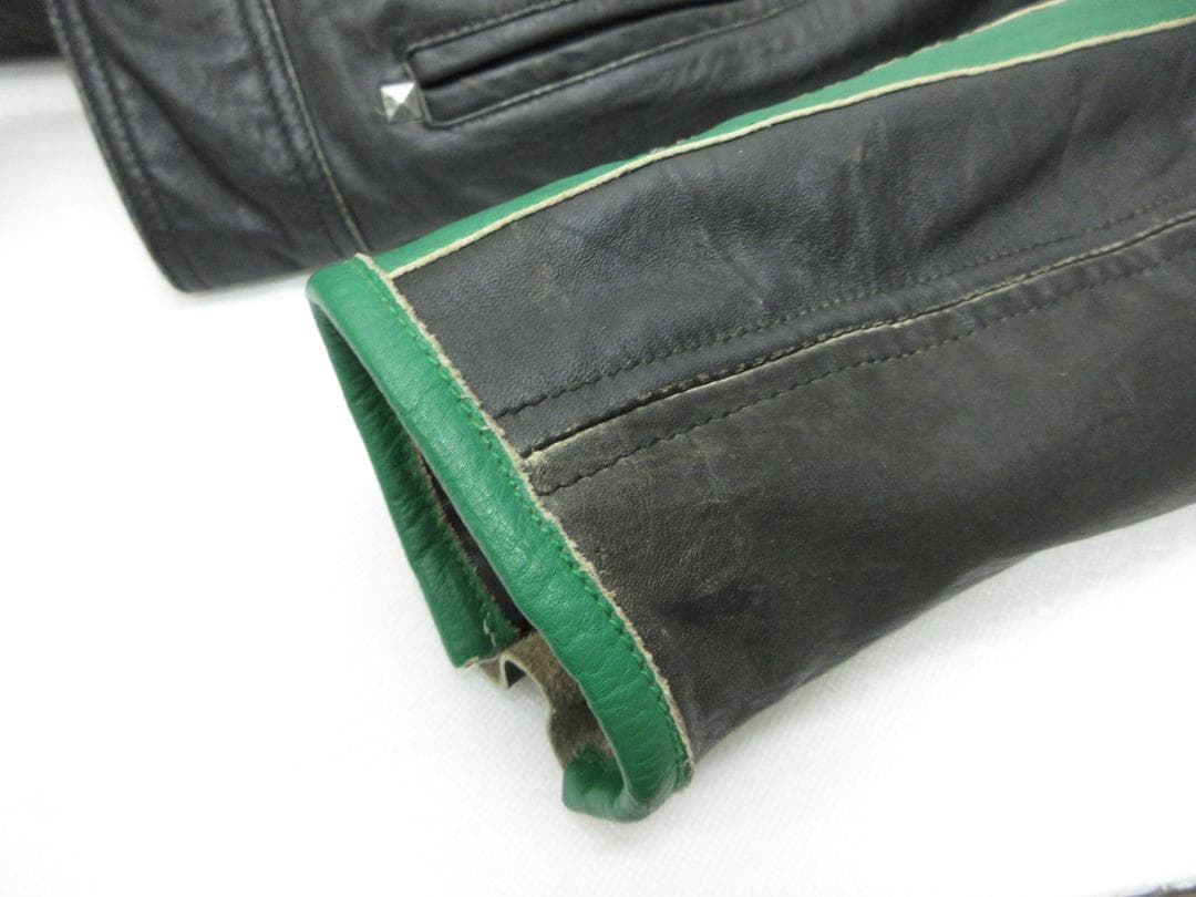 DIESEL ディーゼル ライダースジャケット レザー Ｍ ブラック（107）a