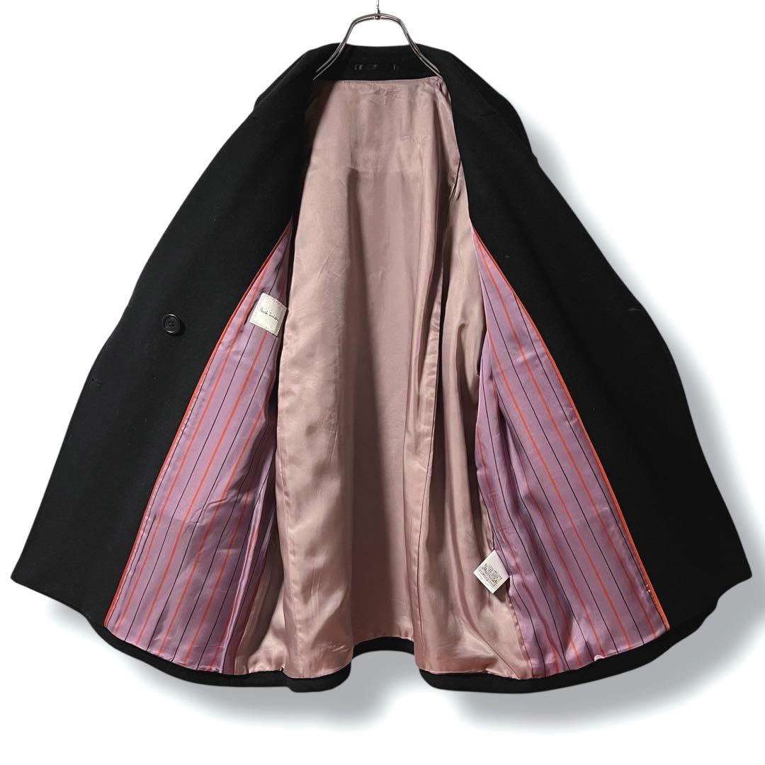 極美品❤️カシミヤ混❤️Paul Smith ポールスミス メルトン ピーコート 黒