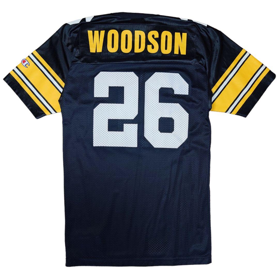 USA製 90sChampion両方ビッグプリントナンバリングフットボールシャツ