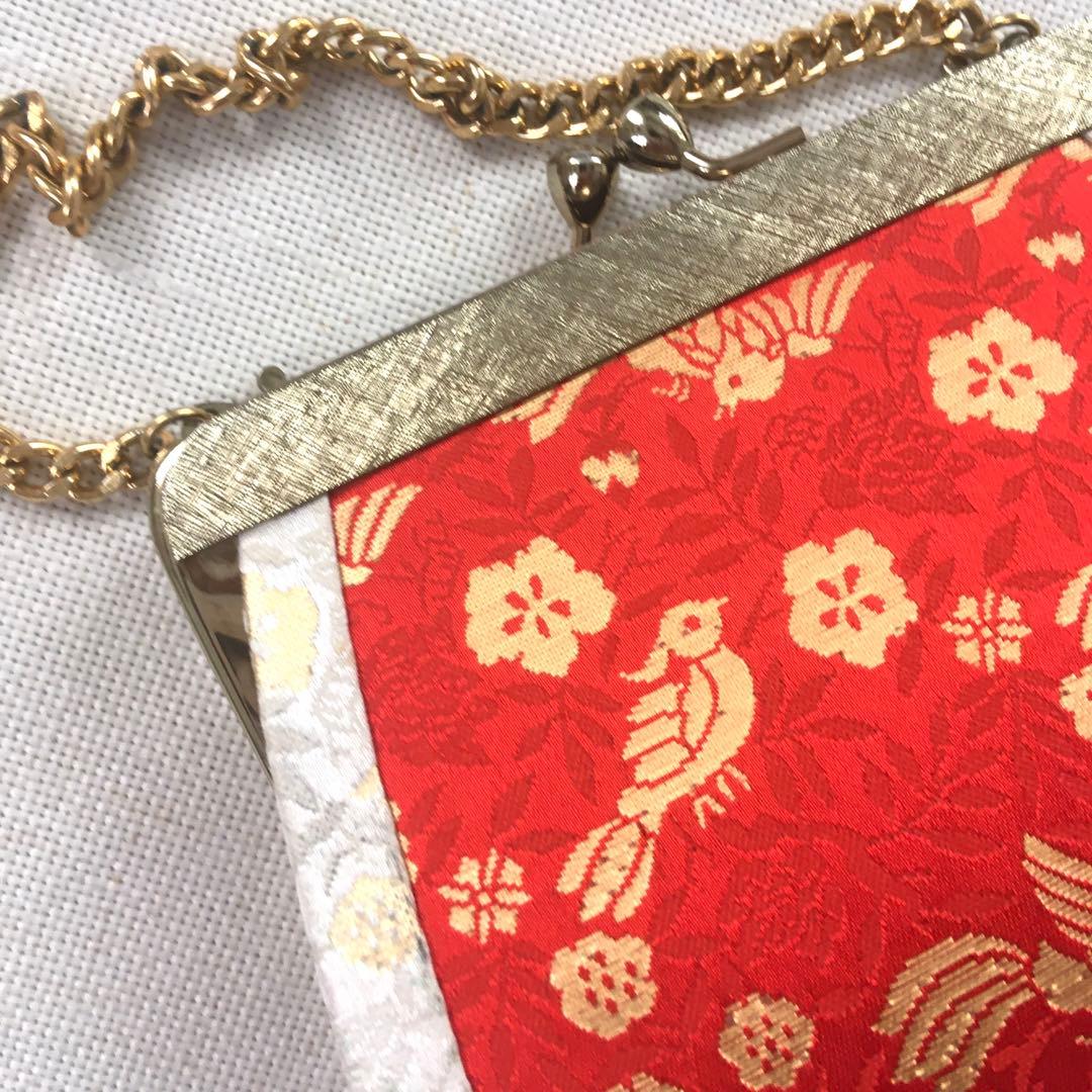 アンティーク着物　扇　古典　ピンク系　きもの帯他小物付き