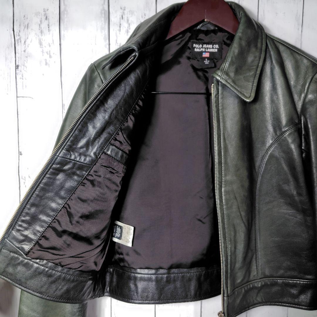 【希少カラー】POLO JEANS CO. ラルフローレンレザー ジャケット　極