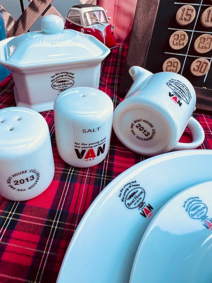 値引VAN、ボートハウス、コラボ陶器製食器セットコンプリート大変貴重！