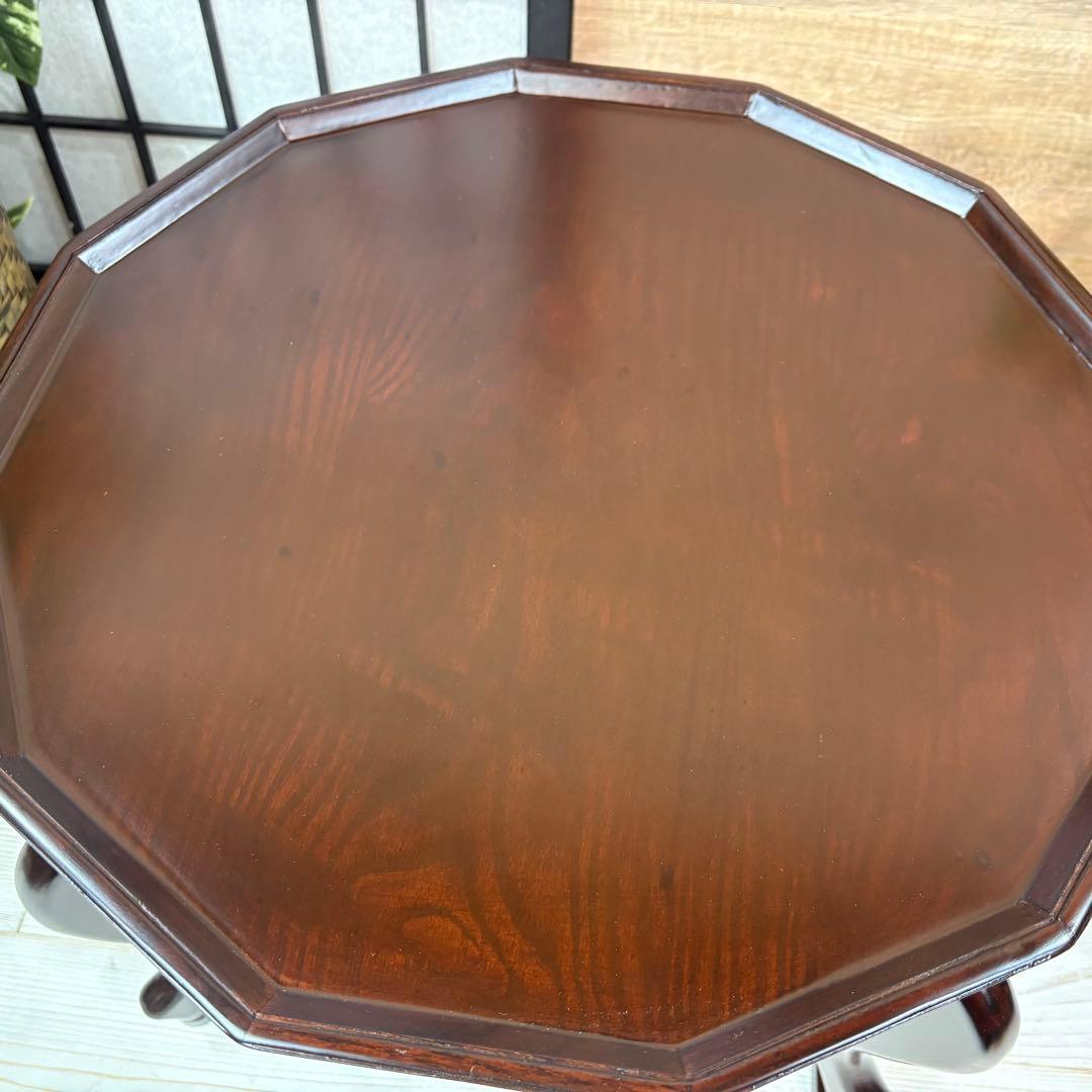 李朝韓国中国韓流レトロデザイン12角お膳ティーテーブル角ソバン、ミニ飾り台