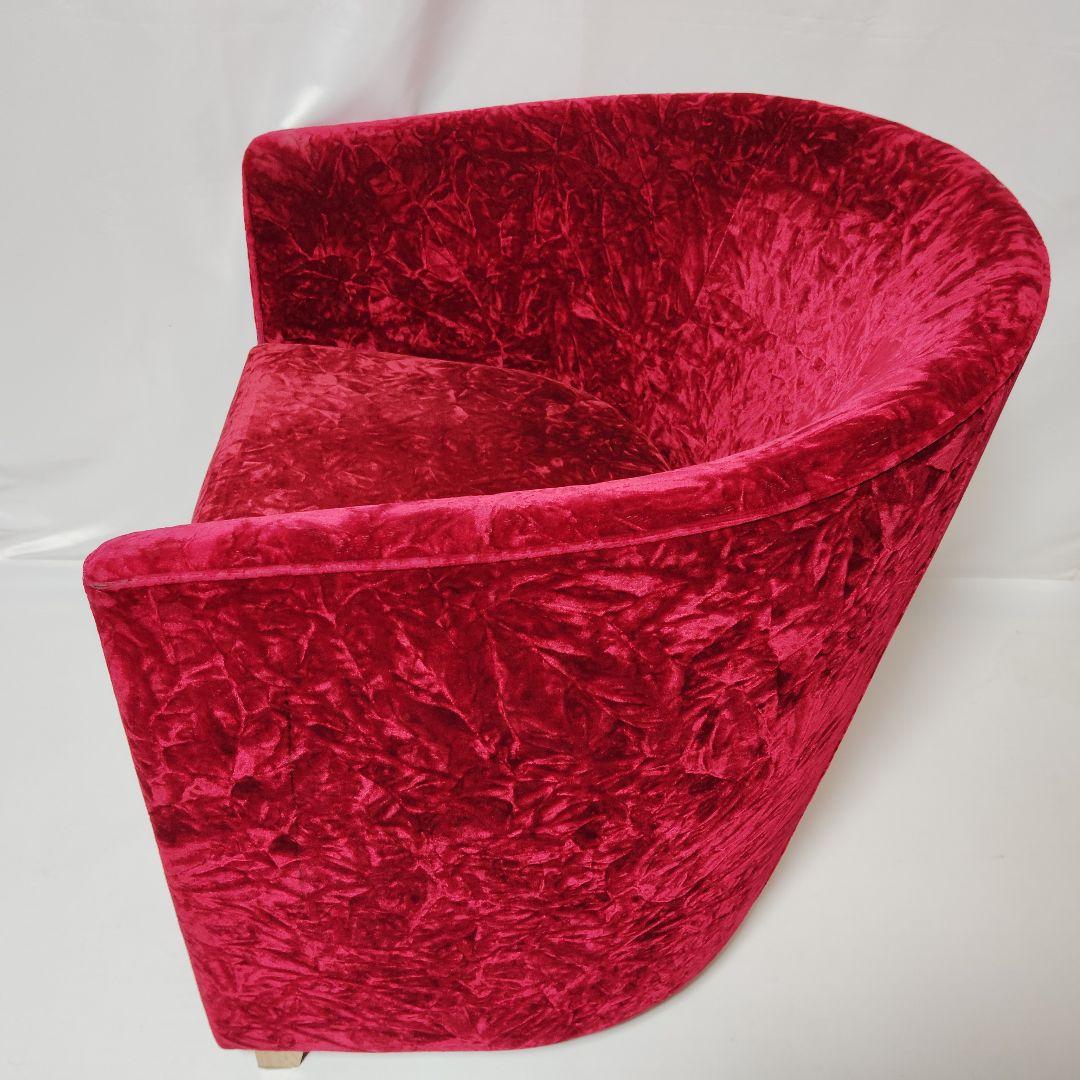 ADAL ベロア チェア ソファー １人用 レッド
