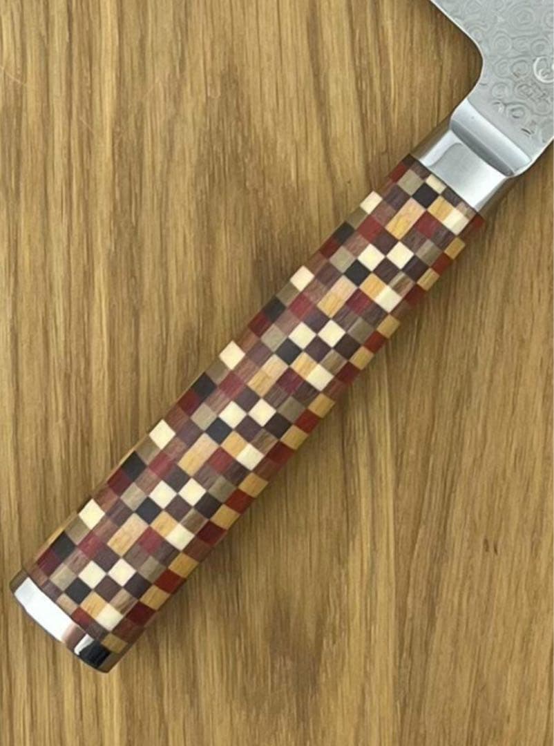 龍泉刃物　鳳炎龍　コアレス　vg10 + vg2 三徳170mm 寄木ハンドル