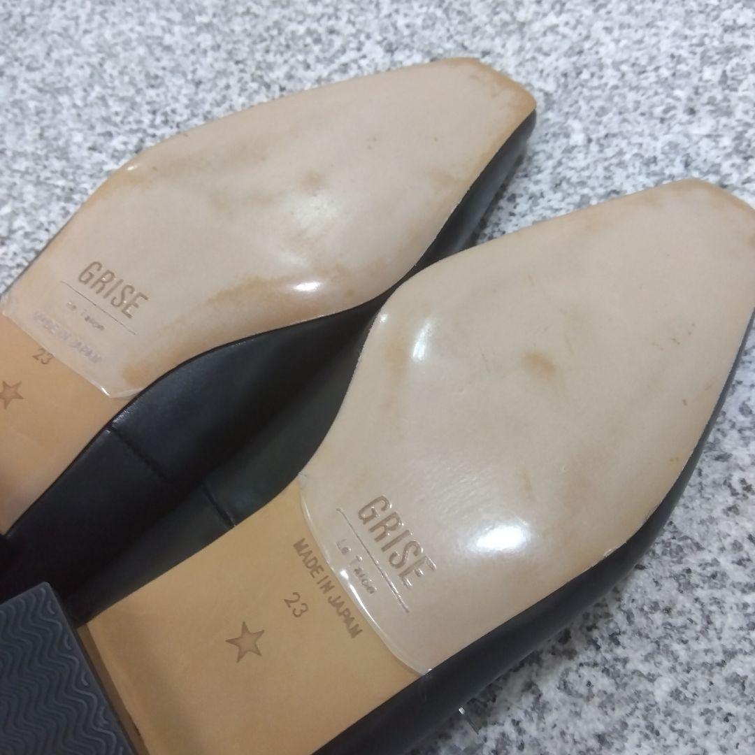 美品 LE TALON ルタロン Vカット フラット パンプス 23スクエアトゥ