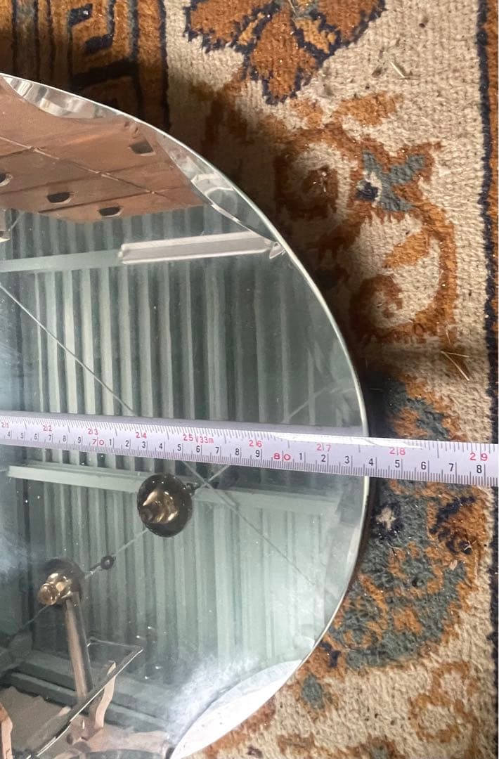 稀少/アンティーク/イギリス製/壁掛けミラー/カッティングミラー/ミラー/鏡/②