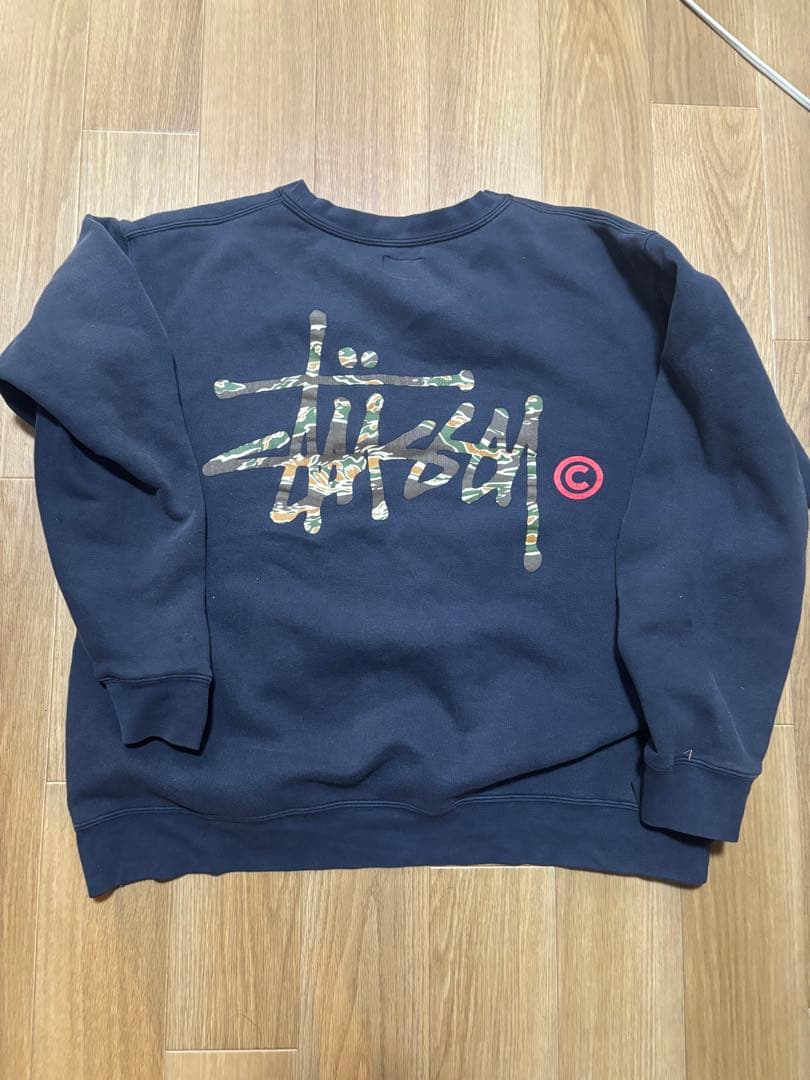 Stussy [希少] 迷彩　ロゴ　スウェット