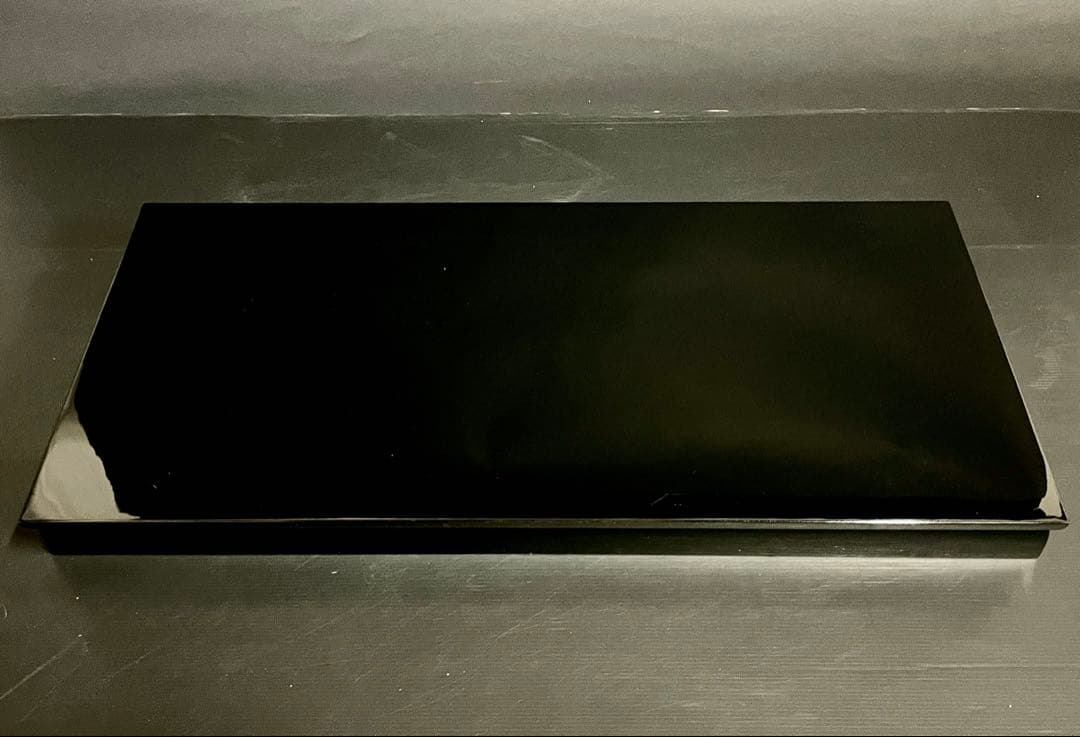 【超美品】「母」 輪島塗師 茶平 一斎 真台子 真塗 共箱 共布 (19F①)