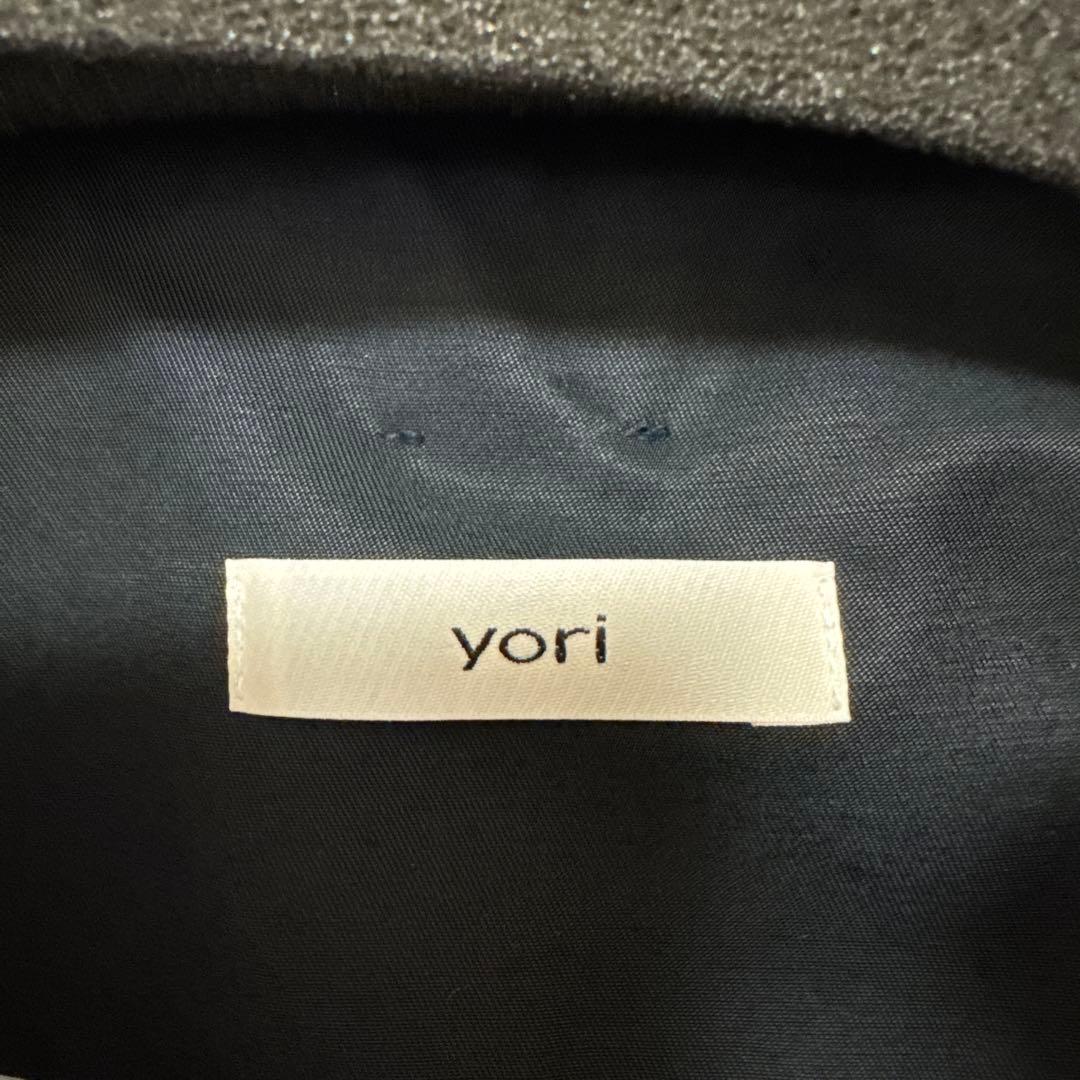 yori 撥水スカラップコート ネイビー