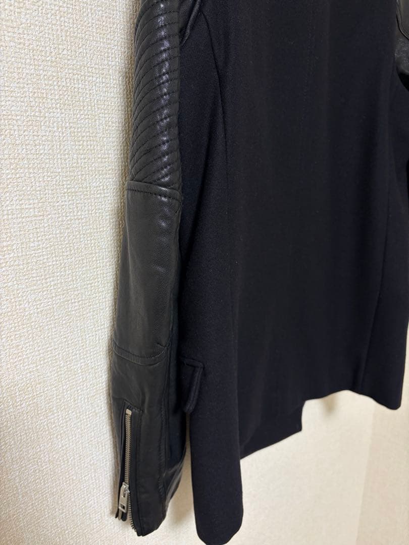 オールセインツ レザー イタリアンピーコート