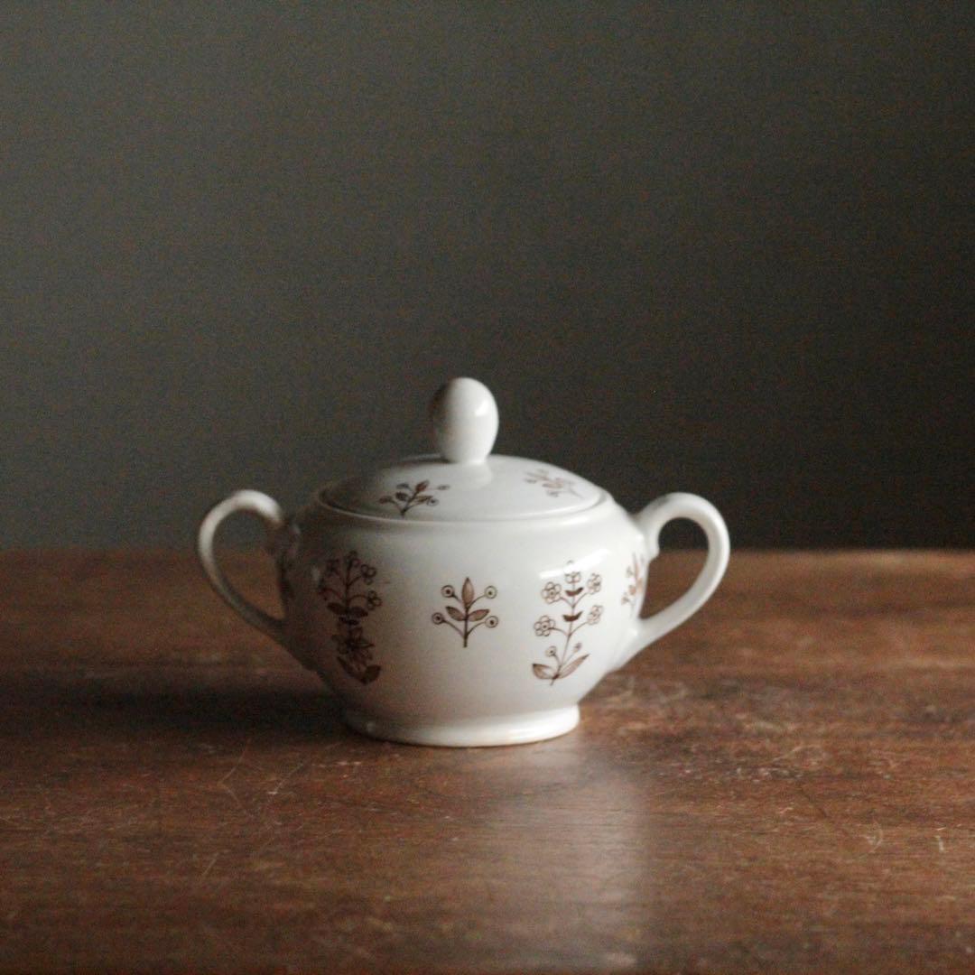 アラビア タペストリー シュガーポット 北欧 アンティーク 古道具 ブロカント