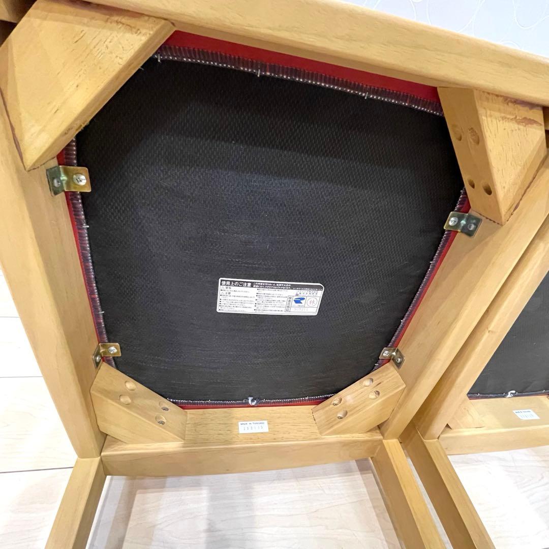 【美品】CRES クレス ダイニングチェア 2脚セット 木製 カフェ 店舗 赤