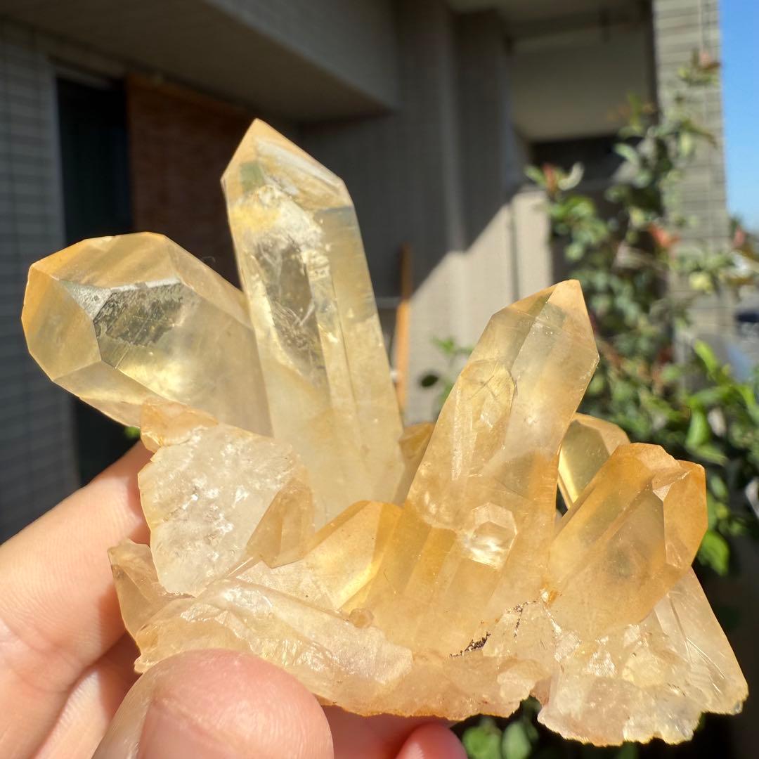 自然色　水晶クラスター モリオン　14個セット　1kg 水晶　原石　自然石c2