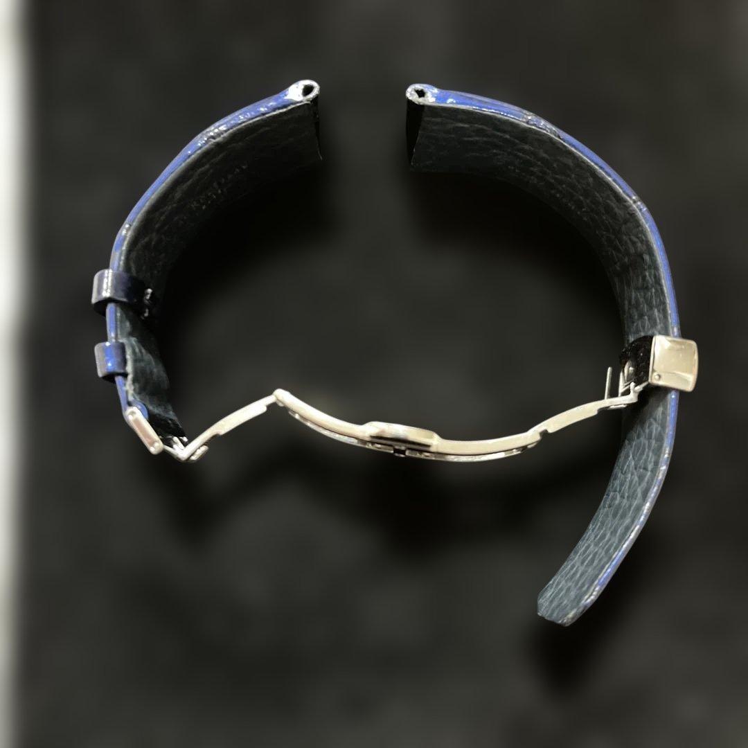 ジャンルソー アリゲーター 竹斑 裏材ラバー 時計ベルト オーダーメイド【白樺】