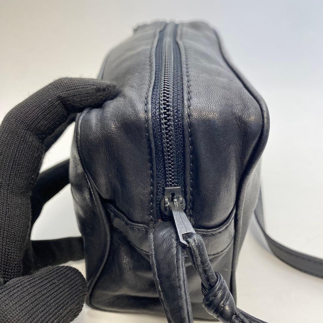 ロエベ ナッパレザーショルダーバッグ スクエア アナグラム ブラック